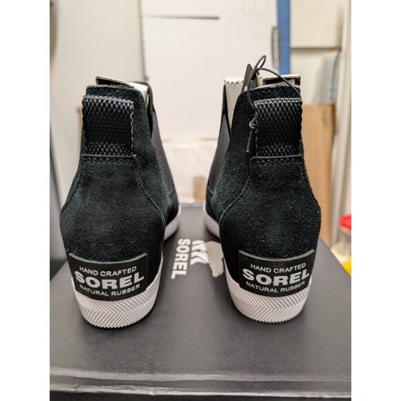 Sorel Women's 5 Out N About Slip-On Wedge Bootie Black White Waterproof Size 8 - Picture 5 of 11